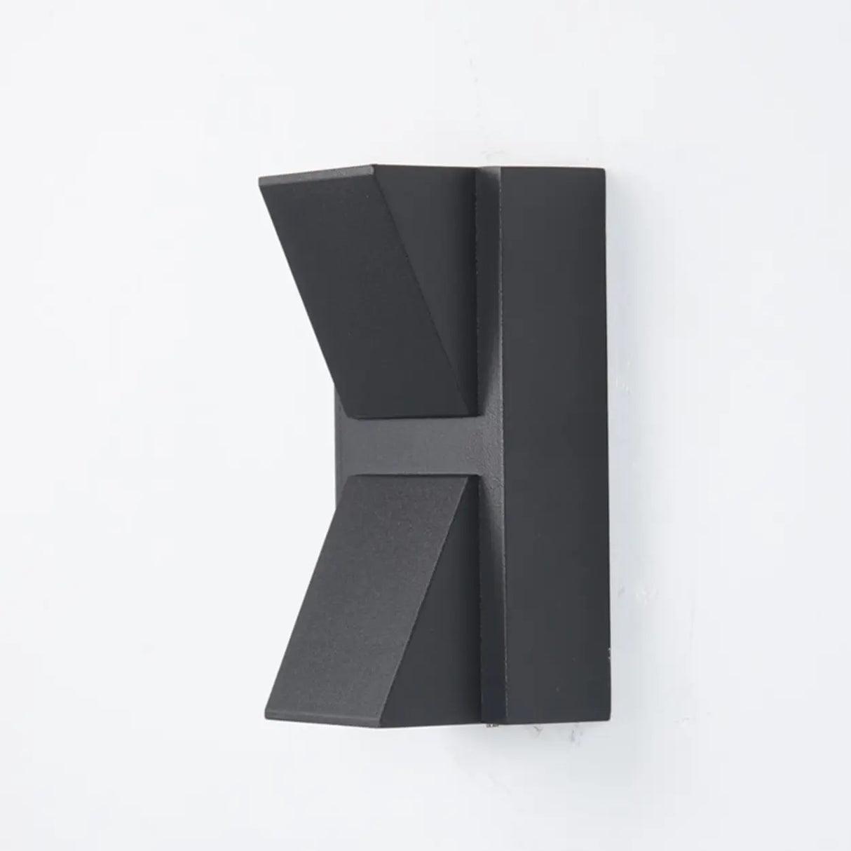 Modern Geometric Black Wall Mount Exterior Sconce Image - 10