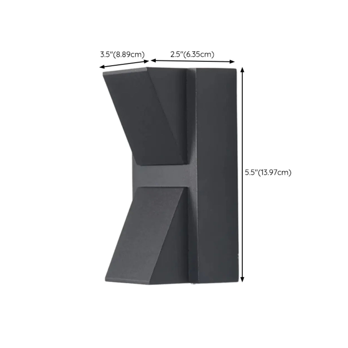 Modern Geometric Black Wall Mount Exterior Sconce Image - 16