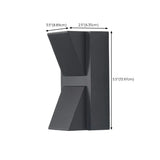 Modern Geometric Black Wall Mount Exterior Sconce Image - 16