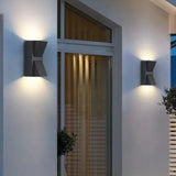 Modern Geometric Black Wall Mount Exterior Sconce Image - 3