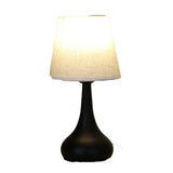 Modern Geometric Ceramic Bedside Table Lamp Black 18" Image - 12