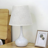 Modern Geometric Ceramic Bedside Table Lamp Black 18" Image - 8