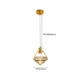 Modern Geometric Diamond Crystal Pendant Light #size