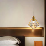 Modern Geometric Diamond Crystal Pendant Light Image - 3