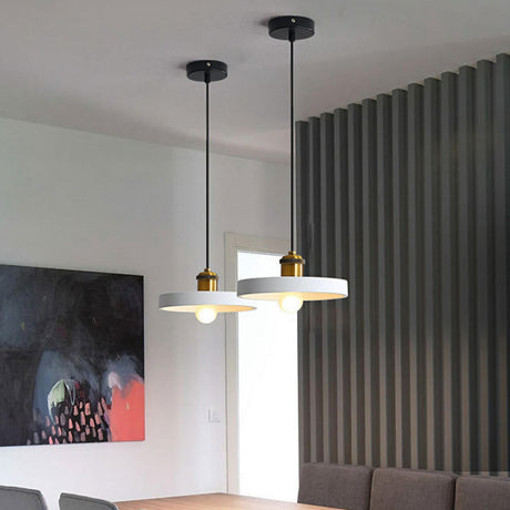 Modern Geometric Dual Tone Alloy Pendant Light Image - 1