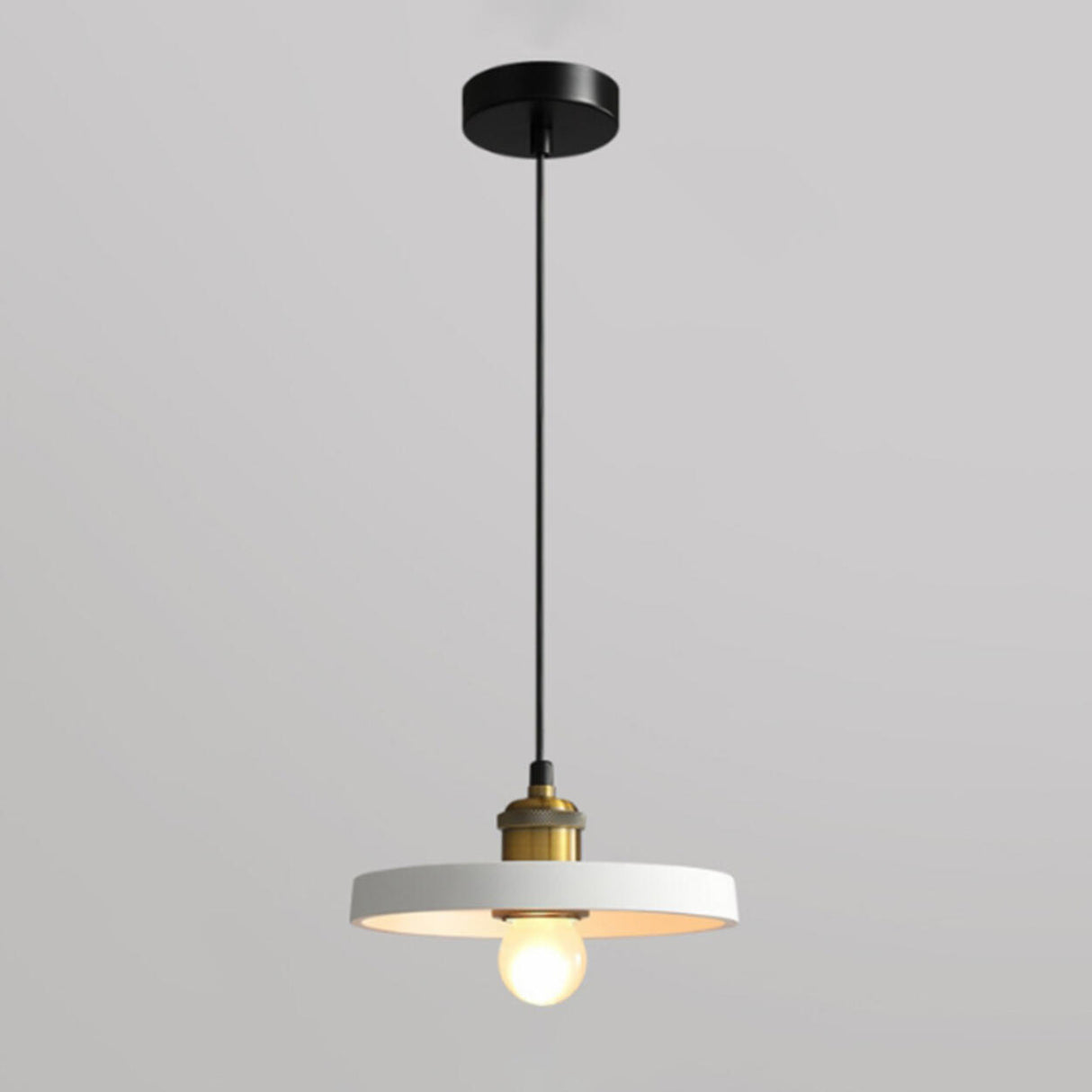 Modern Geometric Dual Tone Alloy Pendant Light Image - 2