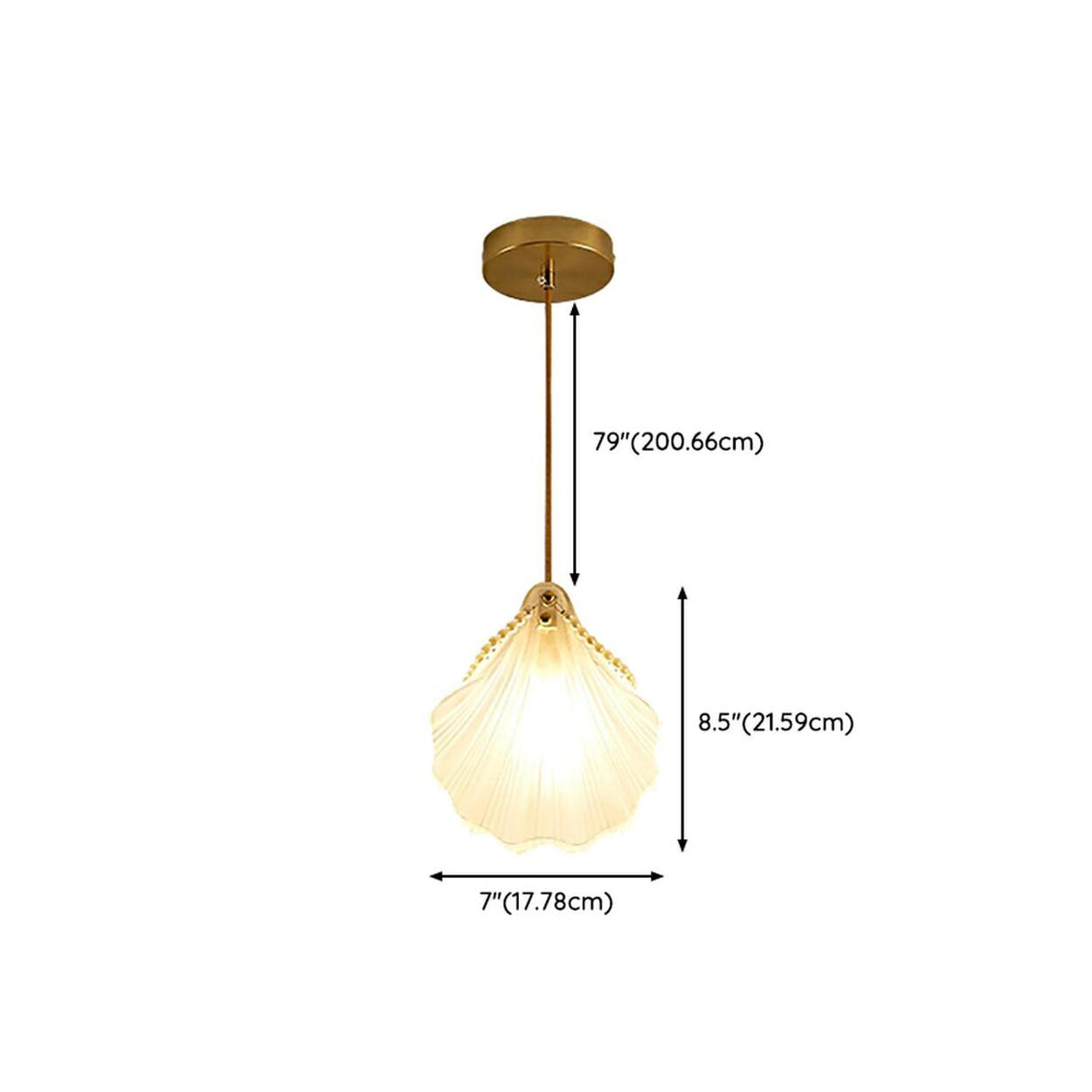 Modern Geometric Frosted Glass Gold Bedroom Pendant Light 