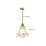 Modern Geometric Glass Gold Floral Pendant Lights Image - 10