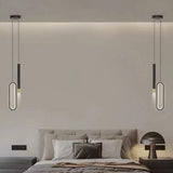 Modern Geometric LED Black Modern Pendant Light Image - 1