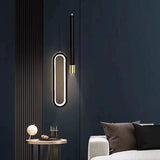 Modern Geometric LED Black Modern Pendant Light Image - 3