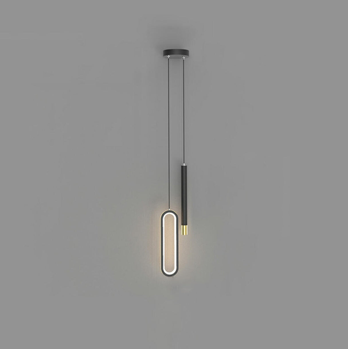 Modern Geometric LED Black Modern Pendant Light Image - 6