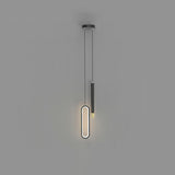 Modern Geometric LED Black Modern Pendant Light Image - 6