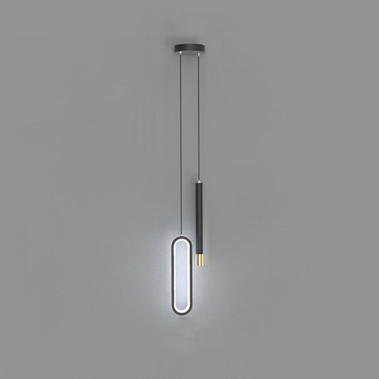 Modern Geometric LED Black Modern Pendant Light Image - 7