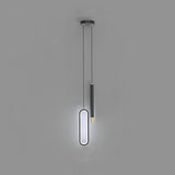 Modern Geometric LED Black Modern Pendant Light Image - 7