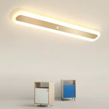 Modern Geometric LED Strip Flush Mount Ceiling Light Image - 1