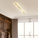 Modern Geometric LED Strip Flush Mount Ceiling Light Image - 3