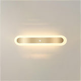 Modern Geometric LED Strip Flush Mount Ceiling Light Image - 8