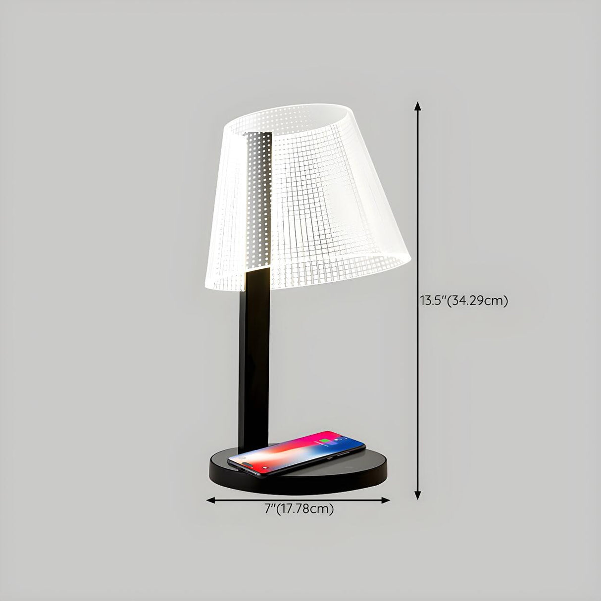 Modern Geometric LED Wireless Charging Base Table Lamp Image - 17