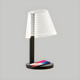 Modern Geometric LED Wireless Charging Base Table Lamp Image - 6