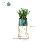 Modern Geometric Metal Floor Nesting Plant Stand White #size