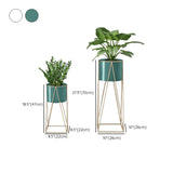 Modern Geometric Metal Floor Nesting Plant Stand White Image - 13