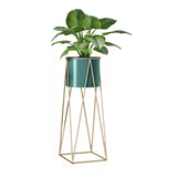 Modern Geometric Metal Floor Nesting Plant Stand White Image - 8