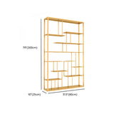 Modern Geometric Metal Gold Etagere Display Bookcase #size