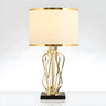 Modern Geometric Metal Table Lamp Gold Elegant Lighting Image - 1