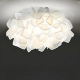 Dreamy Bedroom White Geometric Petal Flush Mount Light Image - 12