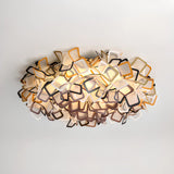 Dreamy Bedroom White Geometric Petal Flush Mount Light Image - 14