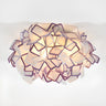 Dreamy Bedroom White Geometric Petal Flush Mount Light Image - 4