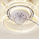 Modern Geometric Remote Control Ceiling Fan with Light Image - 12