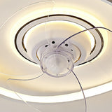 Modern Geometric Remote Control Ceiling Fan with Light Image - 14