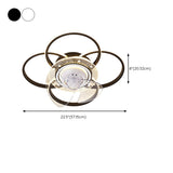 Modern Geometric Remote Control Ceiling Fan with Light Image - 20