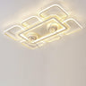 Modern Geometric Remote Control Ceiling Fan with Light Image - 7