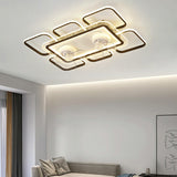 Modern Geometric Remote Control Ceiling Fan with Light Image - 8