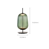 Modern Geometric Ribbed Glass Metal Base Table Lamp Image - 15