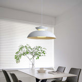 Modern Geometric White Glass Dining Room Pendant Light Image - 1