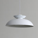 Modern Geometric White Glass Dining Room Pendant Light Image - 10