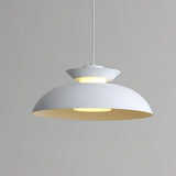 Modern Geometric White Glass Dining Room Pendant Light Image - 11