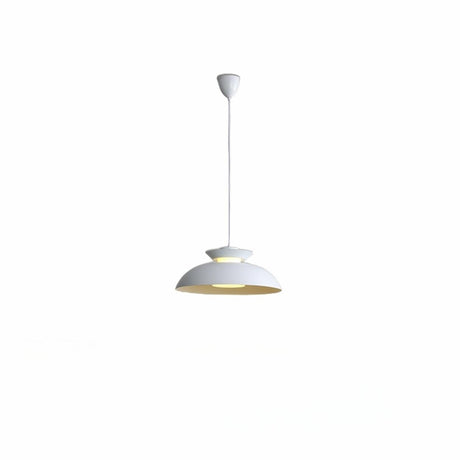 Modern Geometric White Glass Dining Room Pendant Light Image - 2