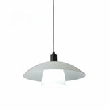 Modern Geometric White Glass Dining Room Pendant Light Image - 5