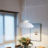 Modern Geometric White Glass Dining Room Pendant Light Image - 6