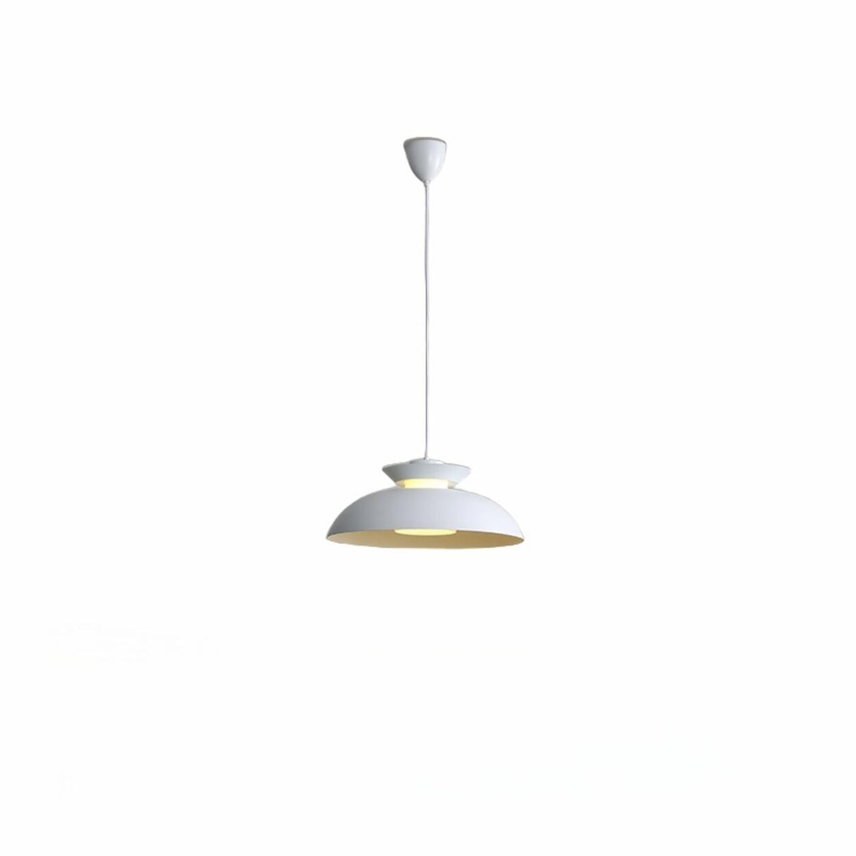 Modern Geometric White Glass Dining Room Pendant Light Image - 9