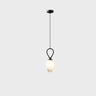 Modern Geometric White Glass Pendant Light Adjustable Cord Image - 2