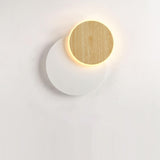 Modern Geometric Wood and Metal Wall Sconce Image - 5