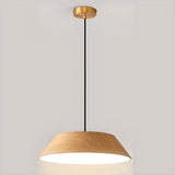 Modern Geometric Wood Metal Acrylic Pendant Light Image - 6