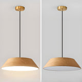 Modern Geometric Wood Metal Acrylic Pendant Light Image - 7