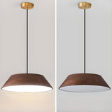 Modern Geometric Wood Metal Acrylic Pendant Light Image - 8