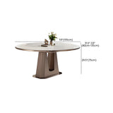 Modern Glam Oval Stone Dining Table White Drop Leaf #size